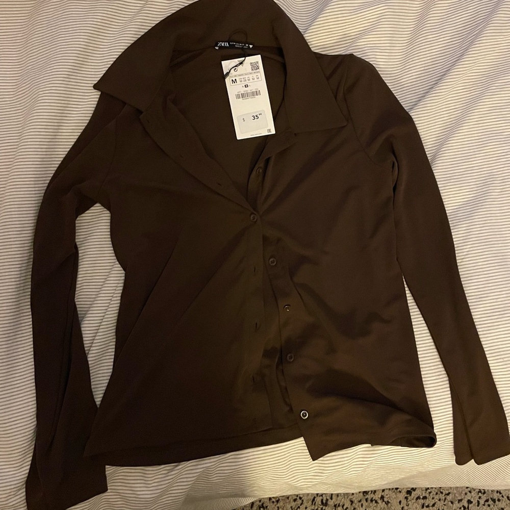Brown zara top size M